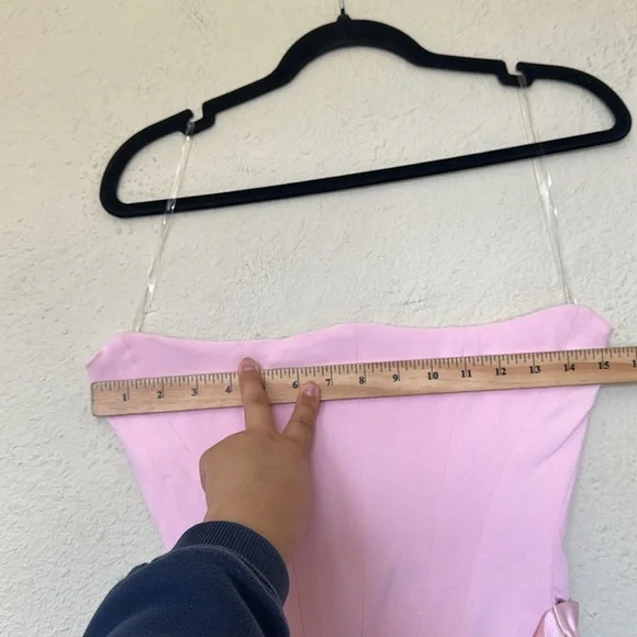 HOUSE OF CB 'Persephone' Rose Shadow‎ Strapless Corset Maxi NWOT size S